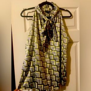 Banana republic satin halter with bow